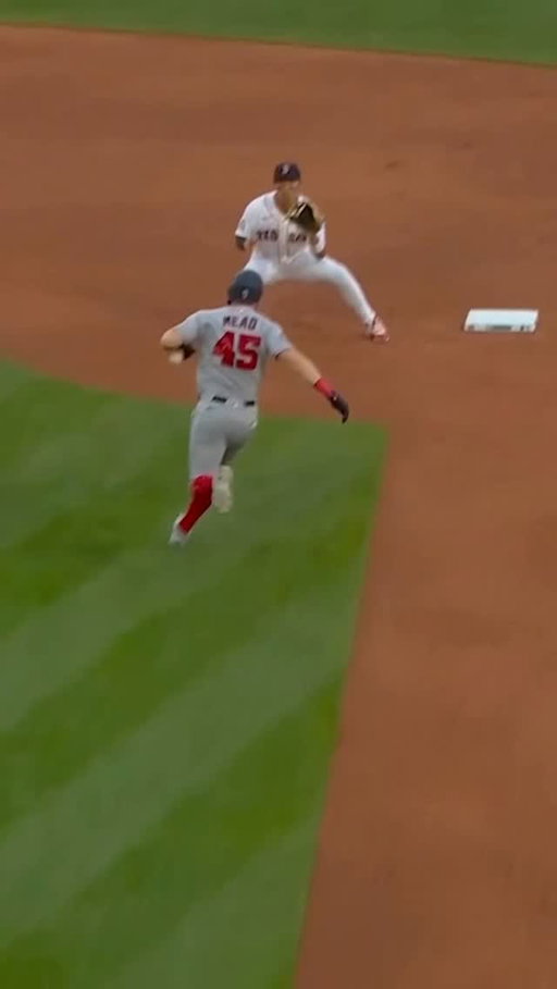 Red Sox were not happy that the runner was not called out of the baseline
