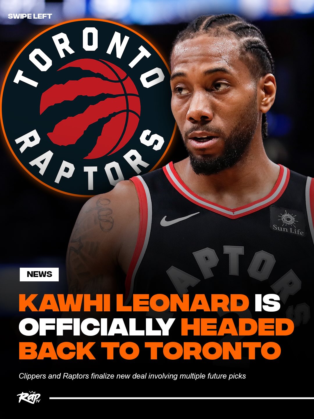 Kawhi Leonard is officially headed back to Toronto‼️🤯

According to Shams Charania, the trade between the Raptors and Clippers has been “agreed to”, involving multiple first and second round picks. 

W trade⁉️🤔