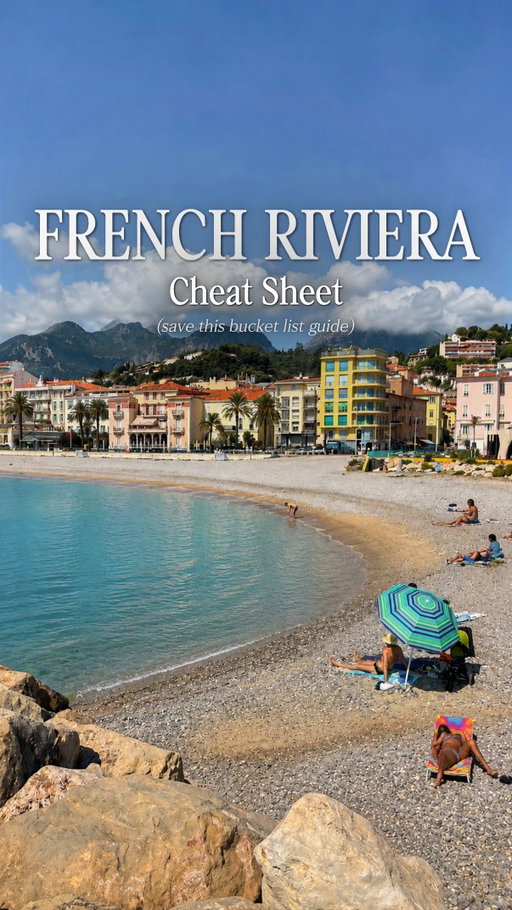 🇫🇷 FRENCH RIVIERA IN 4 DAYS

Planning a trip to the French Riviera? Here’s the exact 4-day itinerary we’d recommend 👇

📅 DAY 1: Nice
• Explore Old Town
• Walk the Promenade des Anglais
• Watch sunset by the sea

📅 DAY 2: Èze + Monaco
• Visit the medieval village of Èze
• See the views over the Côte d’Azur
• Stop in Monaco

📅 DAY 3: Menton + Villefranche-sur-Mer
• Explore colorful Menton
• Visit Villefranche-sur-Mer
• Enjoy the coastal views

📅 DAY 4: Antibes
• Wander Old Town
• Visit the beaches
• Enjoy one last French Riviera sunset

💡 PRO TIP: Stay in Nice and use the train — it’s one of the easiest ways to see multiple towns without renting a car.

Save this for your South of France trip 🇫🇷❤️

Follow @travelling.and.love if you love to travel ✈️❤️

French Riviera, South of France travel, French Riviera itinerary, Nice France, Èze France, Monaco day trip, Menton France, Antibes France, Villefranche-sur-Mer, Côte d’Azur, France travel guide, France itinerary, Europe travel guide, Europe summer travel, Mediterranean travel, romantic Europe destinations, bucket list travel, luxury travel France, travel inspiration #frenchrivièra #southoffrance #travelfrance #nicefrance #traveltips
