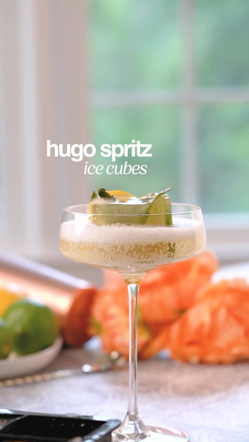 Has it ever been a bad idea to prep a bunch of Hugo Spritz’ ahead of time? Just pop out an ice cube and you’re good to go 🥂

🧊 HUGO SPRITZ ICE CUBES 🧊 
Amount per ice cube:
- 1oz elderflower liqueur 
- 1oz water 
- 1/2oz lime juice
- 1 lemon wheel
- 1 lime wheel

In a large-cube ice tray, combine lemon wheels, lime wheels, elderflower liqueur, water and freshly squeezed lime juice. Freeze overnight. When ready to serve, add an ice cube to a glass and top with Prosecco. 

21+ to enjoy 🍸

#hugospritz #spritz #spritztime #cocktails