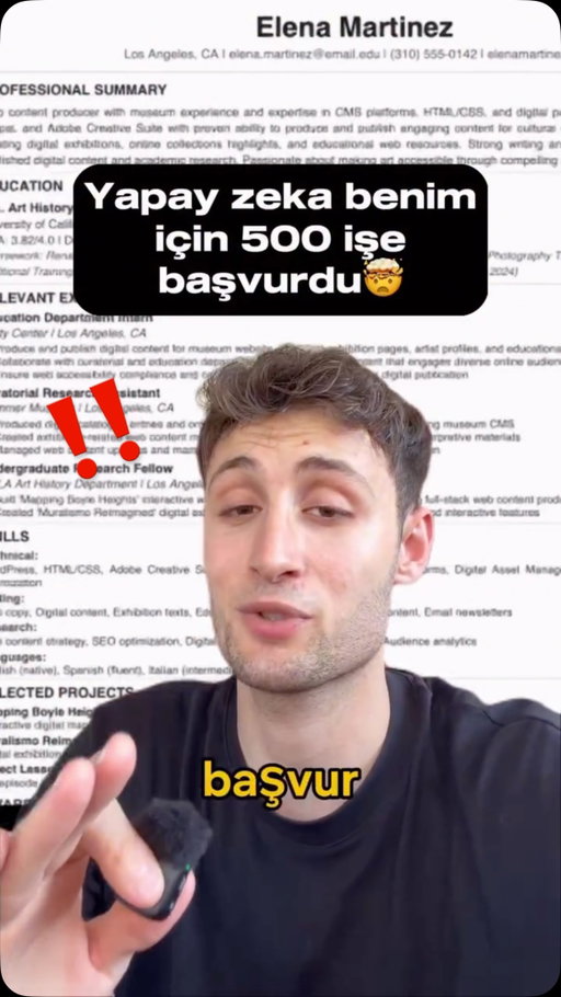 Bir yapay zekâya “Benim yerime 500 tane işe başvur” desem gerçekten yapabilir mi diye merak ettim. 🤔

Biraz araştırınca karşıma KIMI çıktı. ChatGPT’den farklı olarak özellikle uzun içerikleri analiz etme konusunda oldukça iddialı; büyük dokümanlarla çalışabiliyor, birden fazla dosyayı aynı anda inceleyebiliyor. Bu da CV, iş ilanı ve farklı belgeleri birlikte değerlendirip daha kişisel sonuçlar almayı mümkün hale getiriyor.

Denemek için CV’mi analiz ettirdim, bana uygun ilanları bulmasını ve her ilana özel başvuru hazırlamasını istedim. Sonrasında Agent özelliğiyle bu süreci nasıl otomatikleştirebildiğini test ettim. İlanları inceleyip başvuru sürecindeki birçok adımı kendi başına yönetebiliyor.

Tabii ki yapay zekâ her şeyi kusursuz yapacak diye bir şey yok ama doğru kullanıldığında özellikle zaman alan işleri ciddi şekilde hızlandırabiliyor. 🚀

📩Site linki ve kullandığım prompt için yoruma “YOLLA” yazın göndereyim. 

#kimi #başvuru .reklam