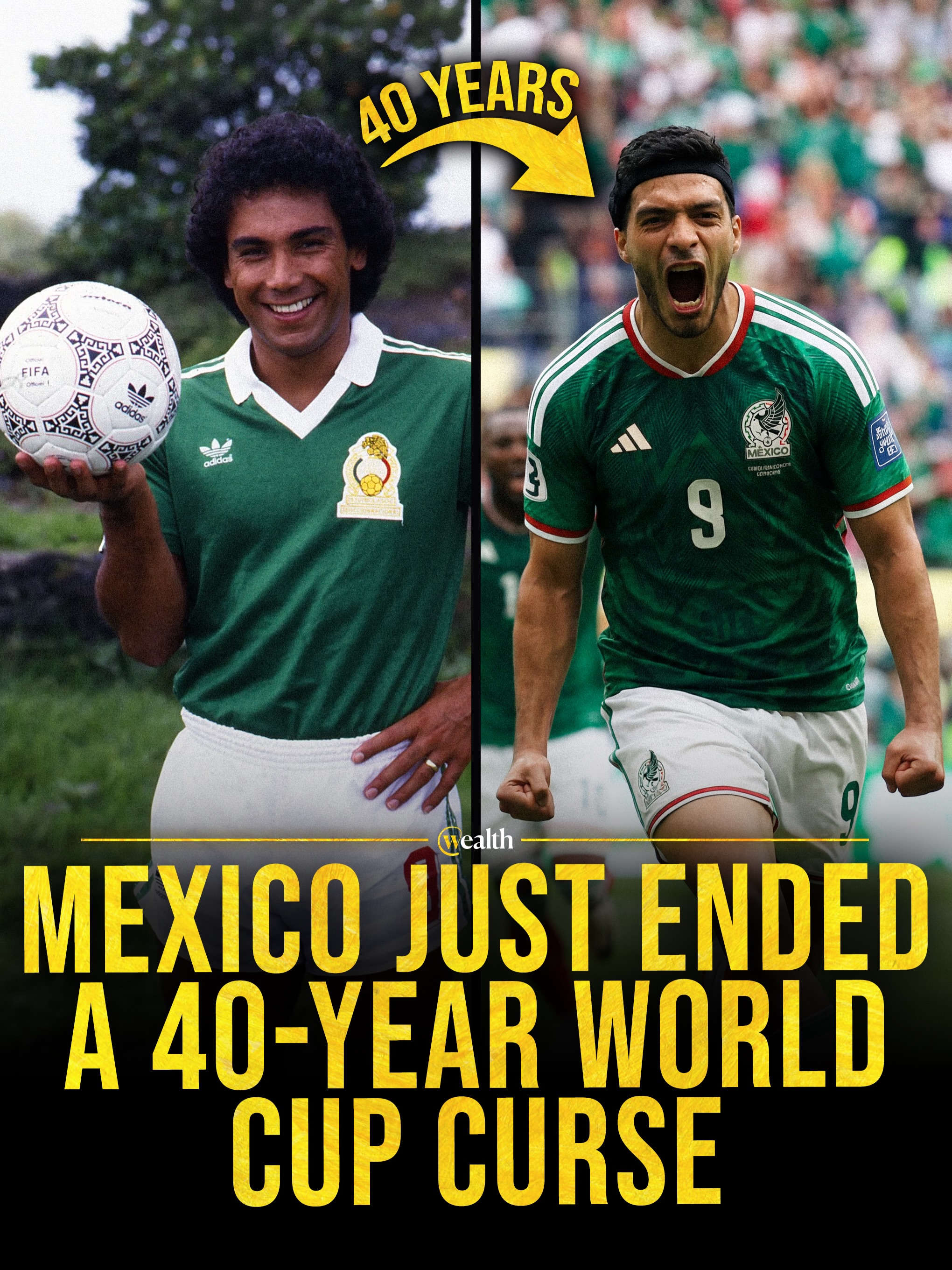 Mexico ended a 40-year World Cup knockout drought. ⚽️🇲🇽

El Tri beat Ecuador 2-0 in Mexico City on June 30, with first-half goals from Julián Quiñones and Raúl Jiménez sending the co-hosts into the 2026 World Cup round of 16. It was Mexico’s first men’s World Cup knockout win since a 2-0 victory over Bulgaria at the 1986 tournament.

Coach Javier Aguirre started in that 1986 side and now has Mexico through again on home soil. The result keeps Mexico in Mexico City for another knockout match on Sunday against the winner of England and DR Congo.

#Mexico #WorldCup #ElTri #Ecuador #FIFA