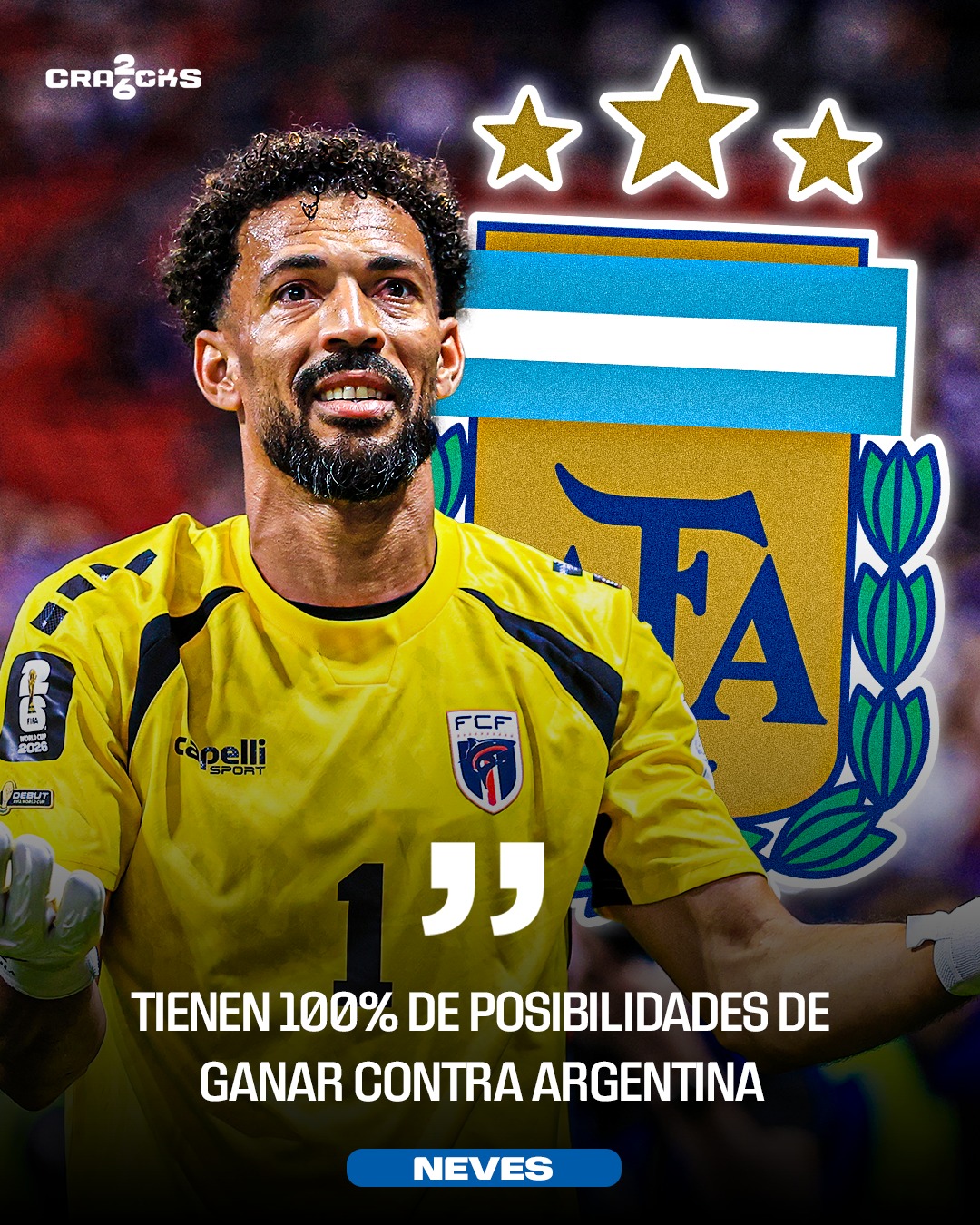 🚨🇨🇻 "SERÍA COMO GANAR EL MUNDIAL."

🤯 El presidente de Cabo Verde, José María Neves, aseguró que eliminar a Argentina tendría un significado histórico para su país.

🗣️ "Fuimos a esta Copa del Mundo para escribir nuestro propio destino y enfrentar a los campeones. Jugamos para ganar. Cuando las expectativas son bajas y existe la voluntad de vencer, todo es posible."

🏆 Cabo Verde sueña con dar el mayor golpe de su historia.