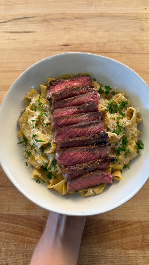 Steak Alfredo:) recipe in bio!