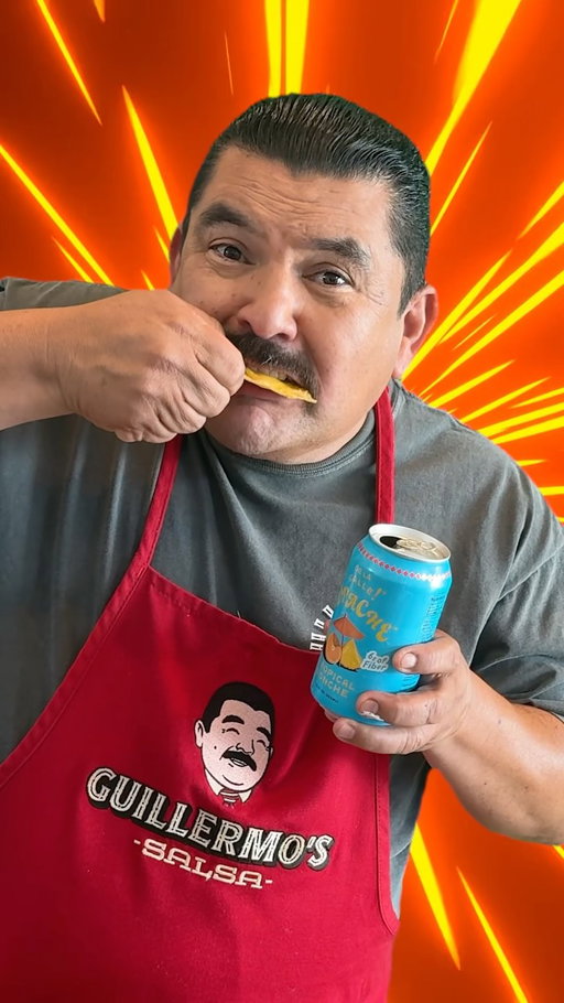 🎉 Grab a @DeLaCalleCo Tepache because @IamGuillermo is continuing his Cinco July-O giveaway. Just make your own recipe, tag us in your post, and we’ll give cinco lucky people a glorious mustache signed by Guillermo himself. 

While we await your culinary brilliance, we’ll be snacking on these GuillerMachos. They’re nacho average nachos - They’re the best!