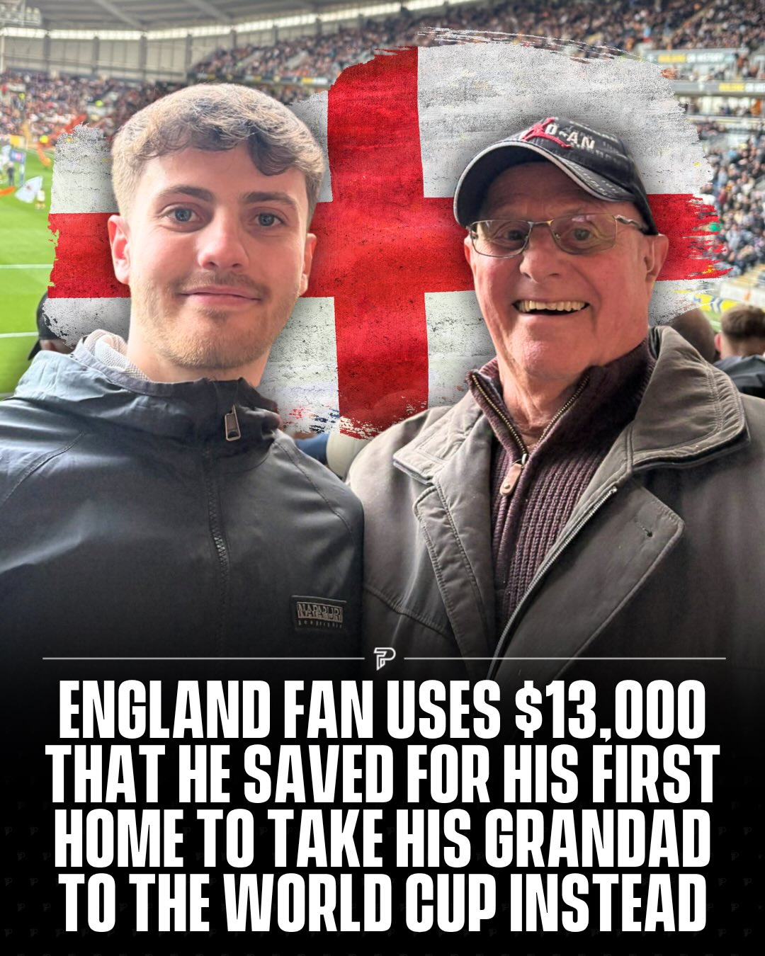 Jacob Allmendinger, 21, spent the £10,000 (~$13,000) he saved over 5 years for a house deposit to take his 80-year-old grandfather Geoff to the 2026 World Cup in North America. 🥹⚽

The pair flew out of the UK on June 26 and are chasing England across cities including Philadelphia, Atlanta, Mexico City and Miami.

Jacob said: “I can always make money back. But I won’t ever get to go to the World Cup with my grandfather again.” 🏴󠁧󠁢󠁥󠁮󠁧󠁿

Via SWNS 

#Pubity #Viral #Wholesome