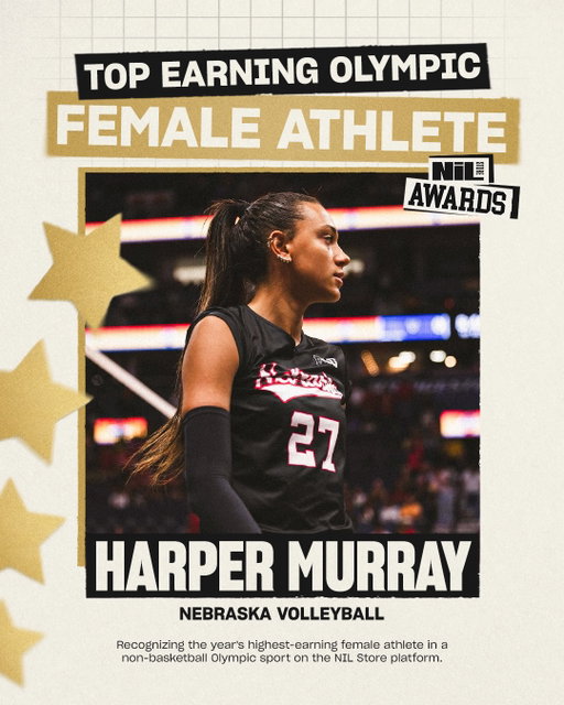 The votes are in…HARPER MURRAY WINS NIL STORE’S TOP EARNING FEMALE OLYMPIC ATHLETE OF THE YEAR AWARD🏆👏

Huge congratulations to @harpermurrayy on winning @nil.store___ ‘s Top Earning Olympic Female Athlete of the Year! 

We’re so grateful to have been a small part of your 2025-26 season! 

Shop Harper’s NIL Store collection at the link in our bio. Each purchase directly supports her and today she earns an extra 10%❤️

#nilstore #nebraskavolleyball #harpermurray