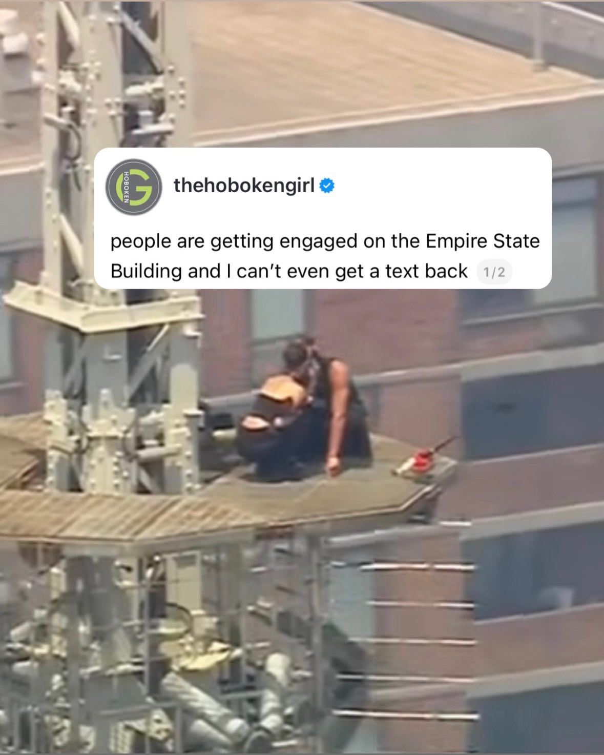 we’re still thinking about the Empire State Building proposal btw (and the fact that we could see it from Hoboken 😭)

📸: screenshot from CNN