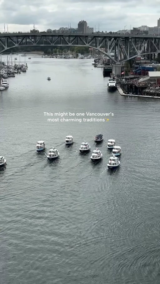 The annual @falsecreekferry Water Ballet is one of Vancouver’s most charming traditions. ⛴️✨

Every July 1, the iconic blue-and-white ferries glide through False Creek in a beautifully synchronized performance.

Add it to your calendar for next year. 🔖

#exploreBC