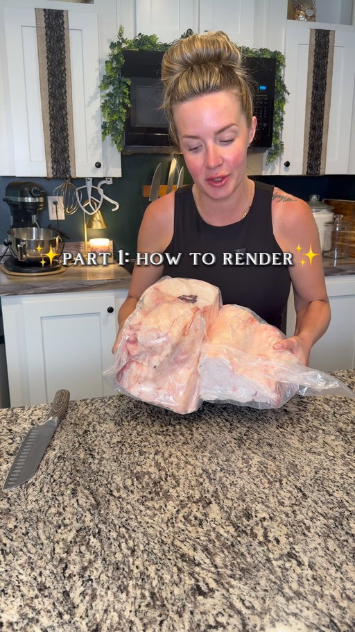 Part 1 of our tallow series and we are RENDERING today! (I promise it gets easier after today) 

This is the foundation… the step you have to take no matter what you’re making…cooking tallow, whipped tallow, all of it starts here. 

Today we chopped… unless yours came chopped…wet rendered, and strained. tomorrow we dry render to remove all moisture and then next week we move into scents and different tallow products! 

part 2 drops tomorrow! Make sure you hit follow and save this video so you don’t miss it 🖤