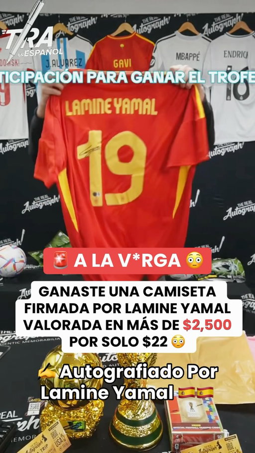 🚨 A LA V*RGA 😳 | ✍️ ALGUIEN GANO ESTÁ $2.5K+ CAMISETA DE SPAIN FIRMADA POR LAMINE YAMAL POR SOLO $22 EN NUESTRO LIVE! 😱🇪🇸 (TRAenESPAÑOL TT Live)

 #livehighlights #tiktoklive #lamineyamal #livebreaks #futbolespañol