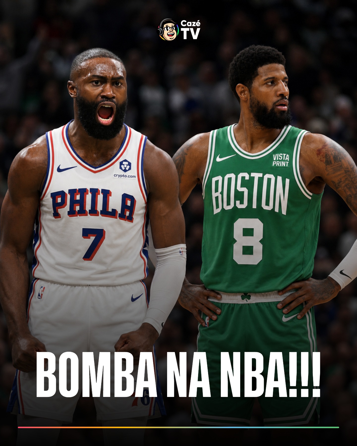 🚨🚨🚨 BOMBAAAAAAAAA NA NBA! 🚨🚨🚨

MEU DEEEEEEEEEEEEEEEUS!!! A janela de transferências segue COMPLETAMENTE MALUCA!! 🤯🏀

SEGUNDO INFORMAÇÕES, JAYLEN BROWN FOI TROCADO PARA O 76ERS E PAUL GEORGE ESTÁ CHEGANDO PARA REFORÇAR O BOSTON CELTICS!!! QUE ISSO, MANÉ! 😱😱😱😱😱

#CoberturaCazéTV #Basquete #NBA #cztv38