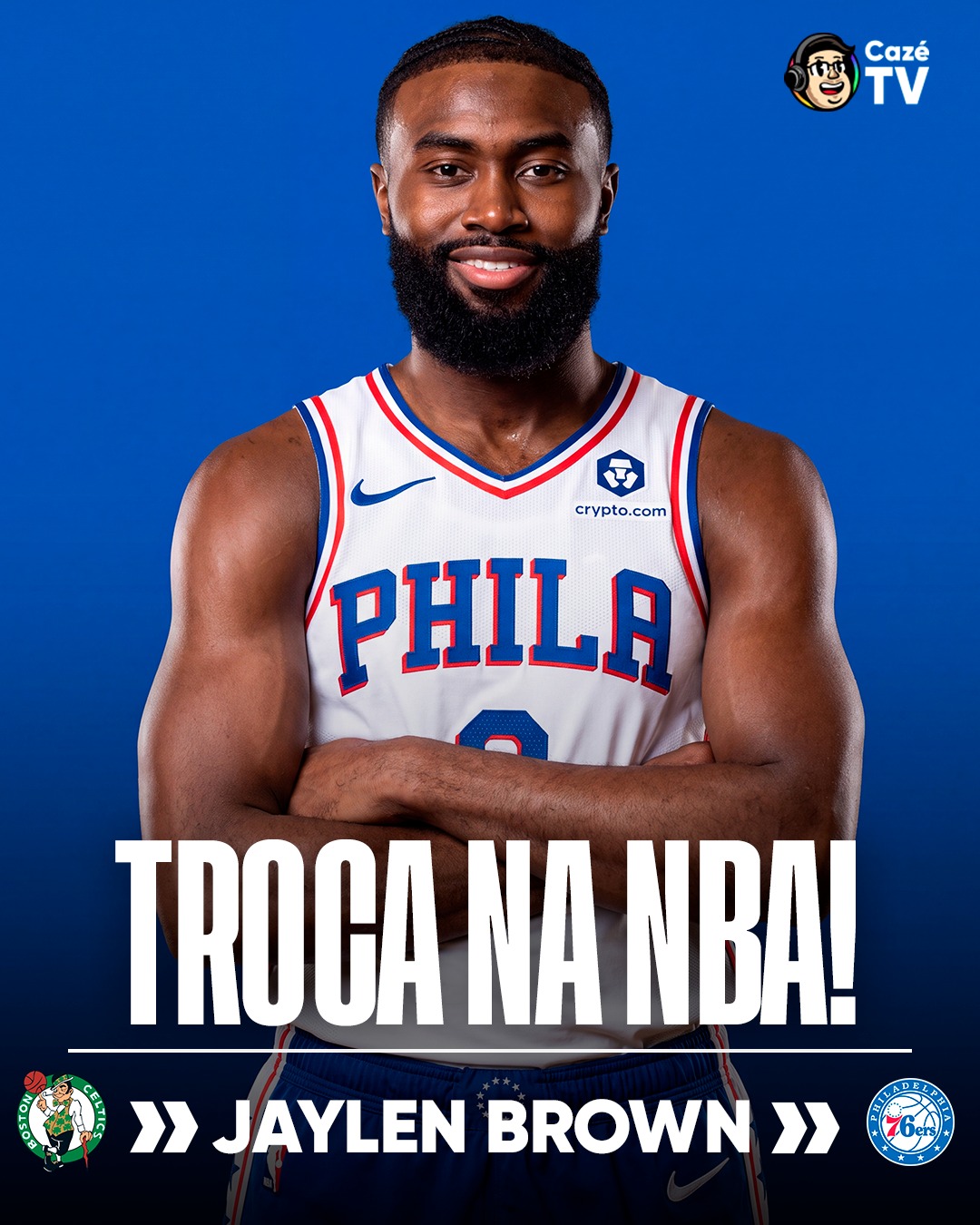 O QUE QUE FOI ISSO?????????? 🤯🤯🤯🤯

SIMPLESMENTE UMA TROCA ABSURDA DO NADA NA NBA, FILHO! JAYLEN BROWN FOI PARA O PHILADELPHIA 76ERS. 

POR OUTRO LADO, PAUL GEORGE VAI PARA O BOSTON CELTICS + DUAS PICKS DA PRIMEIRA RODADA + DUAS PICKS DA SEGUNDA RODADA. O QUE ACHARAM?? 🏀🏀🏀🏀

🗞️ Shams Charania

#OutrosEsportes #NBA #cztv16
