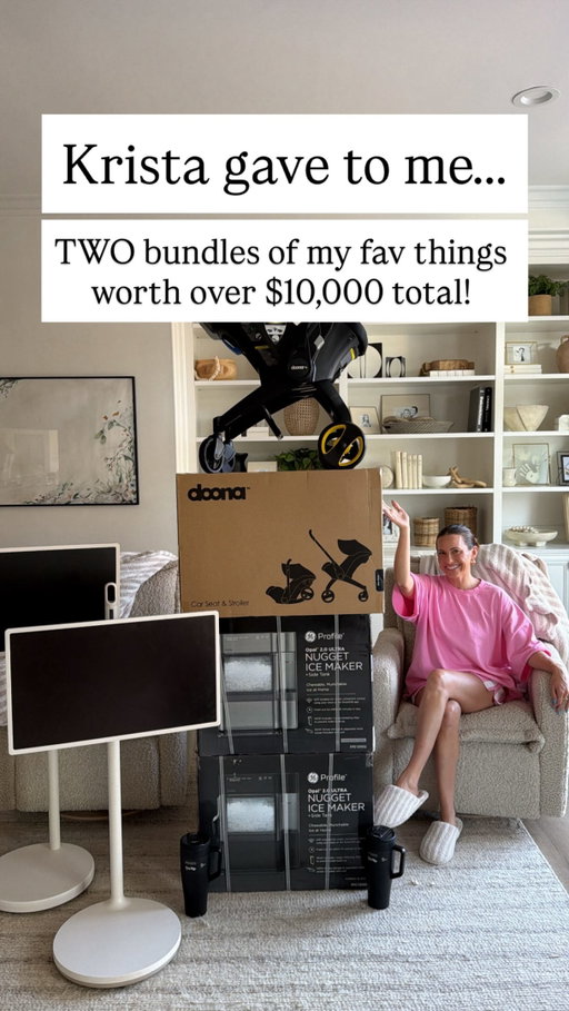 On the 1st day of July, Krista gave to me a bundle of my favorite things ever!!! This is just from US to YOU! All you gotta do is like this post + comment a ☀️(each comment is an entry) + follow @oilostudio + share this reel to your stories (we’ll ask for proof) and TWO of you will each win ALL of this:
☀️Oilo Studio Flynn Gliding Swivel Recliner in sheepskin linen
☀️$1,000 Staykation gift card 
☀️Nugget Ice Maker
☀️Portable TV 
☀️Doona or $650 Amazon gift card
☀️Brumate Era Flip
(total value $10,500)
This ends on 7/31/26 and the two winners will be announced on this post ONLY so please don’t engage with any fake accounts! ILYSM! Happy July sunshine! KONGRATS to the two winners:
@abmaginn
@jenad27