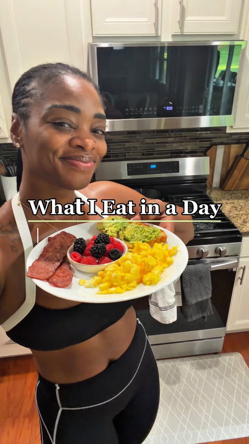 #whatieatinaday content might actually be my favorite because I really be eating so good!  If you’re not ready to start in the gym, start in the kitchen- you’ll see results faster.

I aim for 90% of my meals to be whole foods that are well balanced, colorful, never lack in flavor, and keep me full for a few hours. I’m not currently tracking my macros because I know what my body needs right now, but I still stay intentional and focus on protein, fiber, and my personal favorite: SERVING SIZE. (Which is how I maintained my physique even with two months off from the gym)

I tried to include pictures of some of my favorite things so y’all can grab them and try them out. Let me know if I should keep doing that! 

Now tell me, which meal are you coming over for? 👀