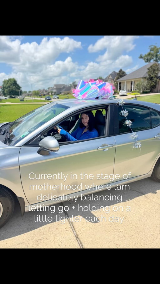 One of the hardest and most beautiful parts of parenting is learning how to slowly let go while never letting go of their hand. 🤍

Today was one of those moments.
Watching Ava drive in her very first car reminded me just how quickly time passes. It feels like yesterday I was buckling her into a car seat, and now she’s driving herself into her senior year of high school.

I’m so incredibly proud of the young woman she’s becoming. She is strong, funny, determined, kind, hardworking, fiercely independent, responsible, and full of so much potential. Being your mom has been the greatest blessing of my life. 💕

I’m excited to the new adventures that you’ll take on, growing independence, and knowing that no matter where the road takes you, you’ll always have a home to come back to. The world is yours!

I love you more than words can say, Ava. ❤️