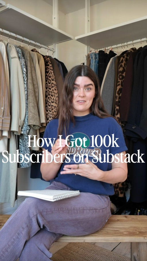In September 2023, I started ‘The Wardrobe Edit’ and it’s now the biggest fashion and beauty Substack in the U.K with over 100,000 subscribers and 1 million views every month. 

Can you tell from this video that I just bloomin’ love it? 

In this four-part series I’m breaking down exactly what worked, what didn’t, and the things I’d do differently if I was starting again today.

Got any questions? Pop them below and I’ll get back to you! 

#substack #substacktips
