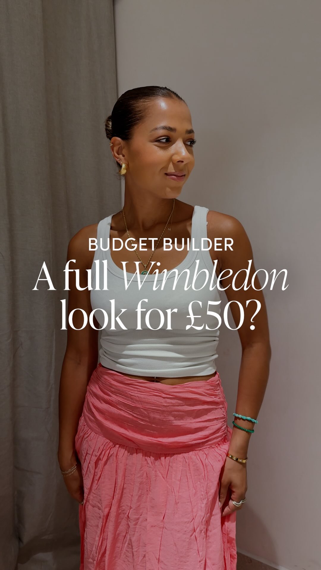 Could you dress for Centre Court on just £50? @annabellewells put it to the test 🎾 The verdict? Worth every penny... plus a few extra. Link in bio to shop the looks: just add a crisp Wimbledon Pimm’s, and you’re good to go 🍓🍹 Comment below what budget and occasion we should try next