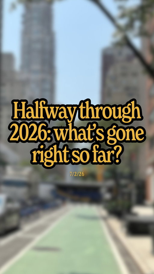 2026 is halfway done… So here’s a few good things from every month so far!

What’s your plan for the second half of the year? 

(if you want to read more about any of these stories, I’ll send all the info in my Friday newsletter)