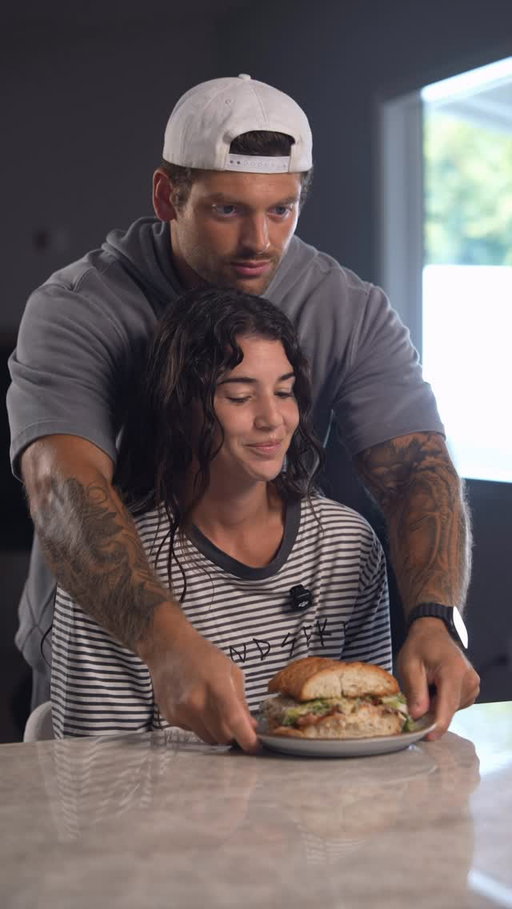 Chicken Caesar Sandwich 

Ingredients: 
- Chicken
- Rosemary/Thyme 
- Olive oil 
- Butter 
- Sourdough Bread 
- Bacon 
- Tomato 
- Romaine 
- Croutons 
Dressing 
- 1/2 cup Mayo 
- 2 T Parm
- 1 T Dijon Mustard 
- 1 tsp Worcestershire sauce 
- 1 clove garlic 
- 1/2 of lemon juiced
- 1-2 Anchovies 
- S/p to taste