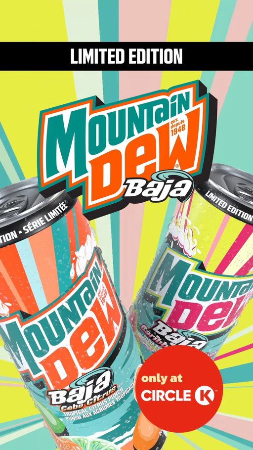 Two NEW Mountain Dew BAJA flavours.🍊🍋‍🟩🌊 Available now only at Circle K.📍

#BajaCaboCitrus #BajaCaribbeanSplash