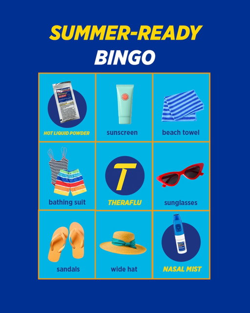 All the essentials on one bingo board 💗