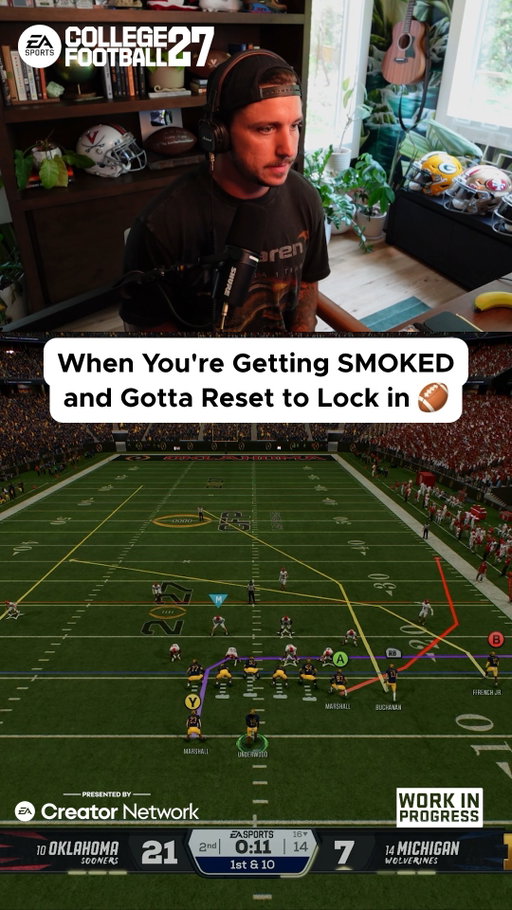 Sometimes you have to lock in...

CFB 27 drops TODAY 🔥🏈 #PresentedByEACreatorNetwork