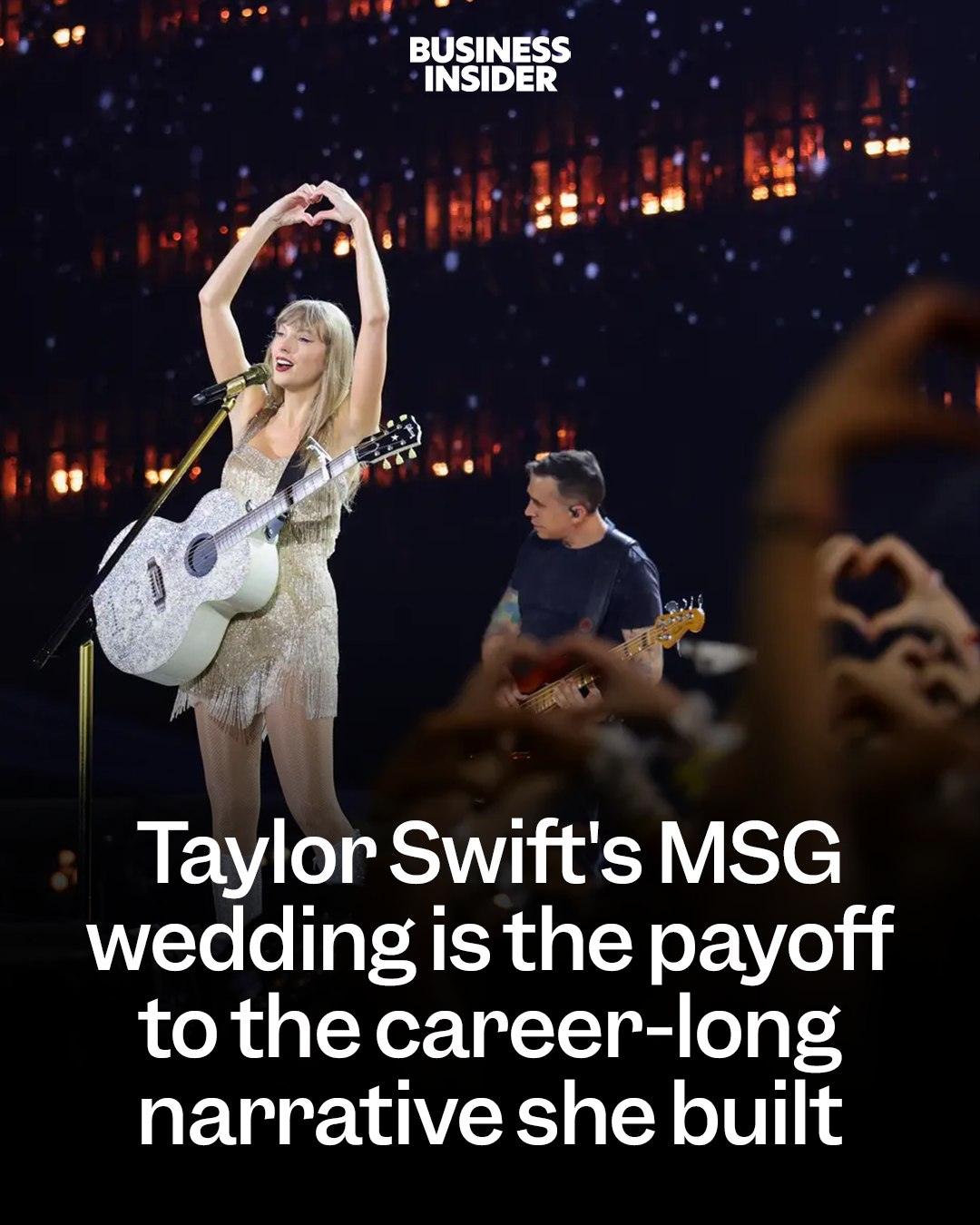 As the Fourth of July weekend approaches, America's 250th birthday is being overshadowed by another major world event: Taylor Swift and Travis Kelce's wedding.

The couple's rumored nuptials have been dominating the media ecosystem, and it seems like no one is immune to the breathless speculation. But while it may be tempting to brush off the Swift-Kelce wedding hype as grist for the celebrity gossip mill, there's a deeper reason this particular life event is creating such a hubbub, Business Insider’s Callie Ahlgrim writes. 

Swift has spent 20 years consciously crafting a love story (wink wink) and casting herself as the relatable heroine in her art and public persona. The answer to why any of us care about the rumored nuptials of a stranger is simple: Because she told us to, Ahlgrim writes.

Read Ahlgrim's full analysis of Taylor Swift's MSG wedding at the link in our bio. 

Analysis by Callie Ahlgrim

(Credit: Getty Images)

#TaylorSwift #TravisKelce #celebritynews #popculture #celebweddings
