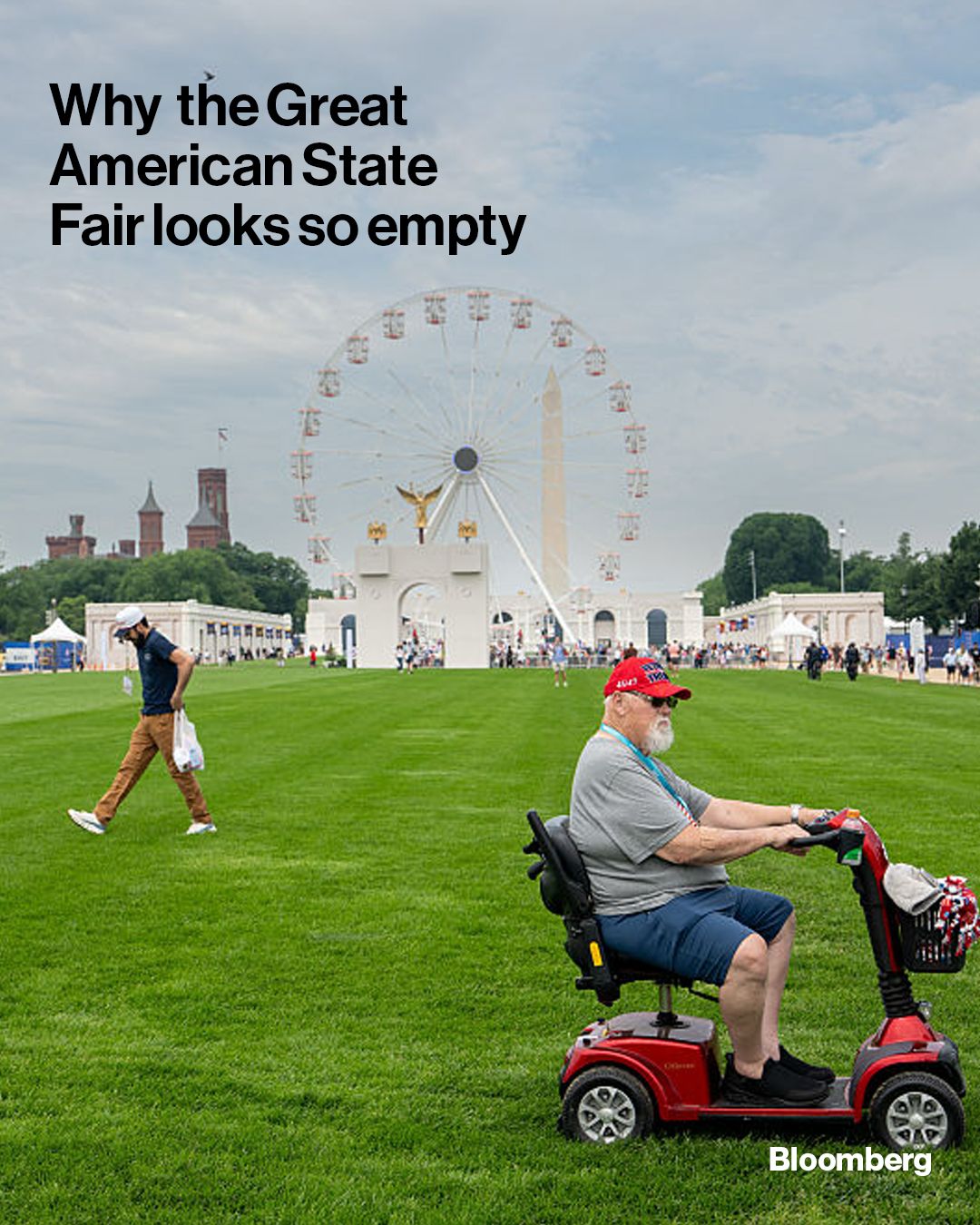 Attendance at the Great American State Fair for America's 250th anniversary celebration reflects a truism about public space: You can design it to reflect government authority and the power of state projects, or you can make it work for people and the wear and tear they inevitably bring, but you can rarely have both. Tap the link in bio for both.

📷️: Andrew Leyden/Getty Images