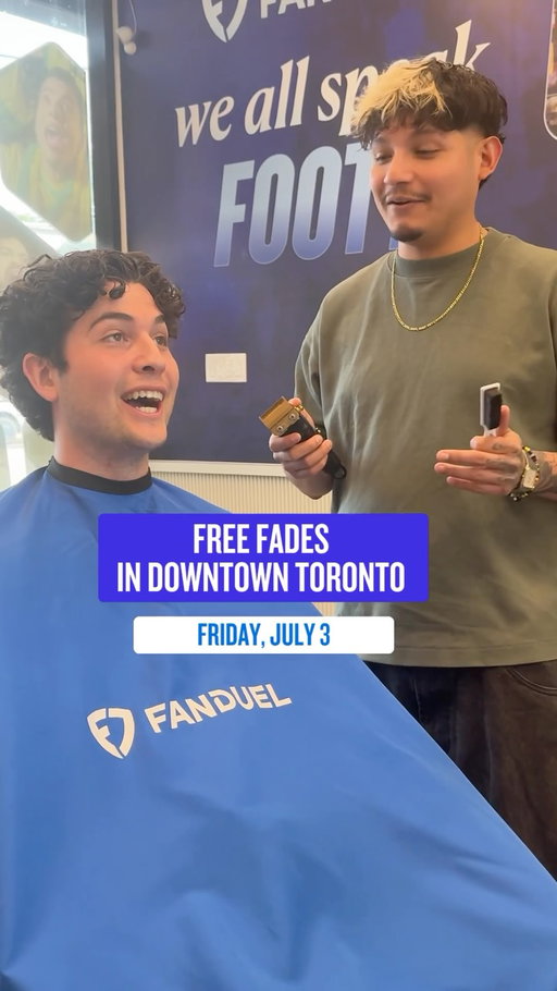 Free fades are back.

We’re back at The Fitting Room (1243 Dundas W) to help you get fresh before the big game Saturday ⚽️ 

Come choose a fade inspired by players from the Canadian team💈

Book an appointment while open spots last 👀 Must be 19+. Link in bio! 

#giveaway #toronto #freegiveaways #barbershop #explore