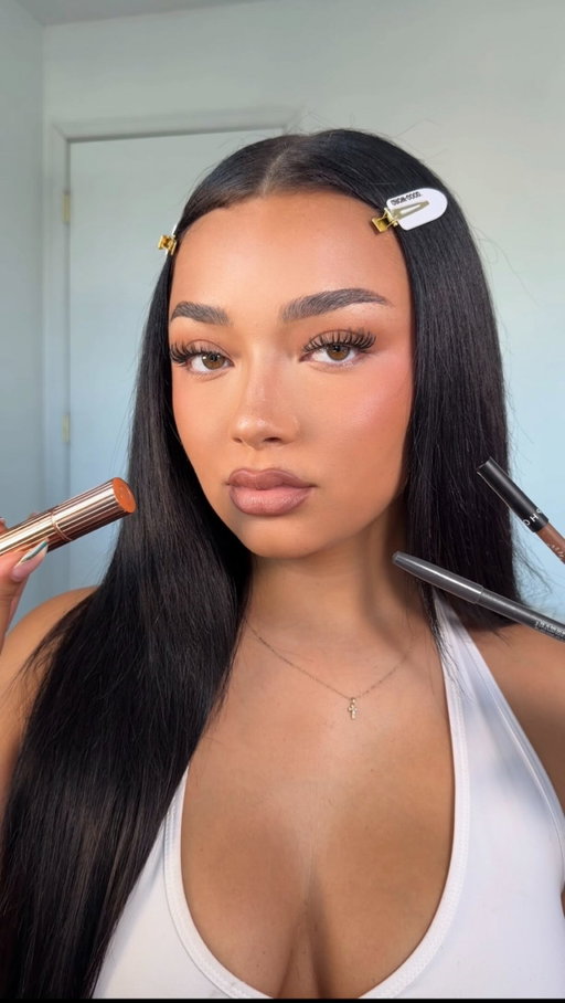 my new go to lip combo 🙂‍↕️
-
@maccosmetics cool spice liner
@sephoracollection frosted chestnut liner
@charlottetilbury kim kw lip stick 
#makeuptutorial #makeup