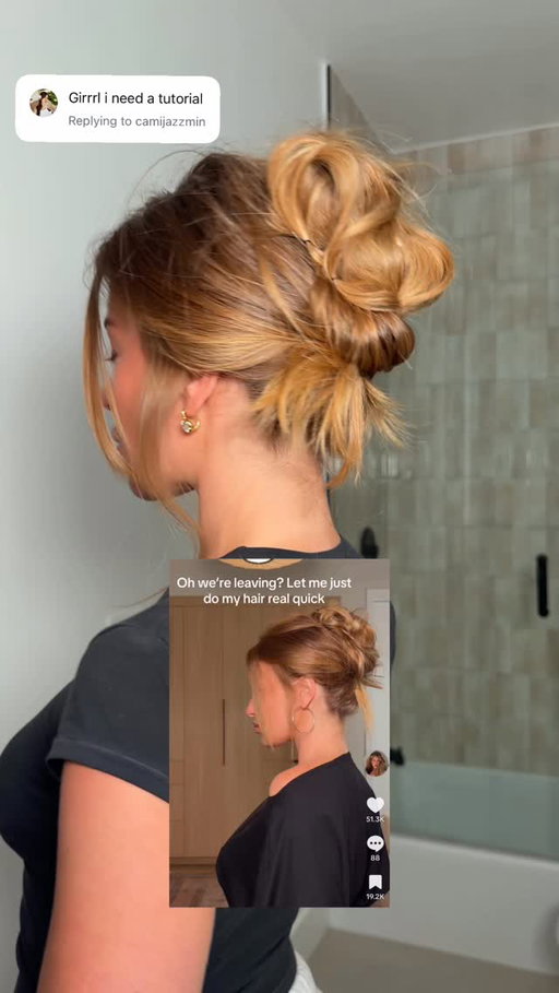 Calling this my 10 second updo 💋 here’s a slowed down tutorial for you queens. Tag me if you try it xx #hairtutorial