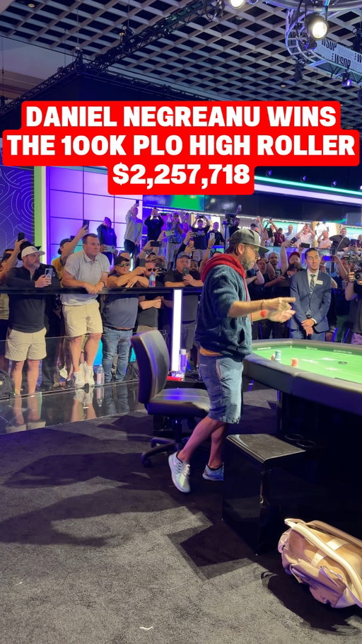 Daniel Negreanu Wins Bracelet #8!

KidPoker does it!

@dnegspoker takes down the $100,000 PLO High Roller for $2,257,718 and his eighth WSOP gold bracelet.
It also marks the biggest bracelet win of Negreanu’s legendary career.
@ggpoker