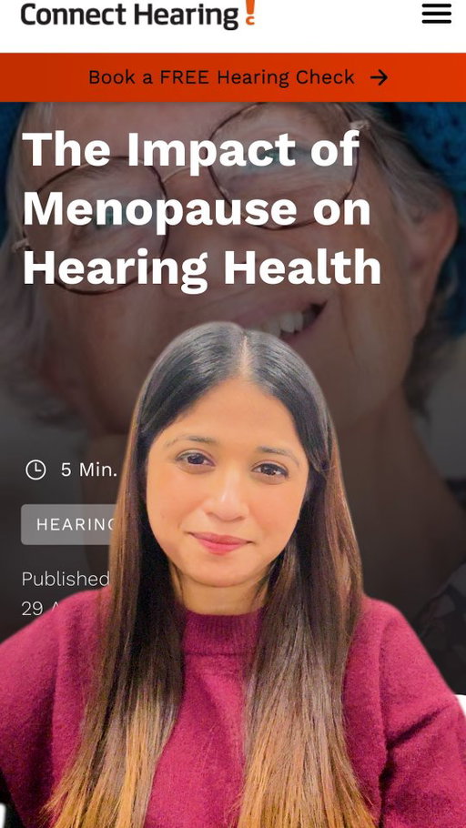 Did you know menopause can affect more than just sleep, mood, and energy levels? It can also impact your hearing.

Mahitli, Connect Hearing Audiologist, explores how hormonal changes can contribute to hearing loss, tinnitus, and balance issues - and shares practical ways women can protect their hearing during this stage of life.

Watch now to learn more about the connection between menopause and hearing health 👂🧡