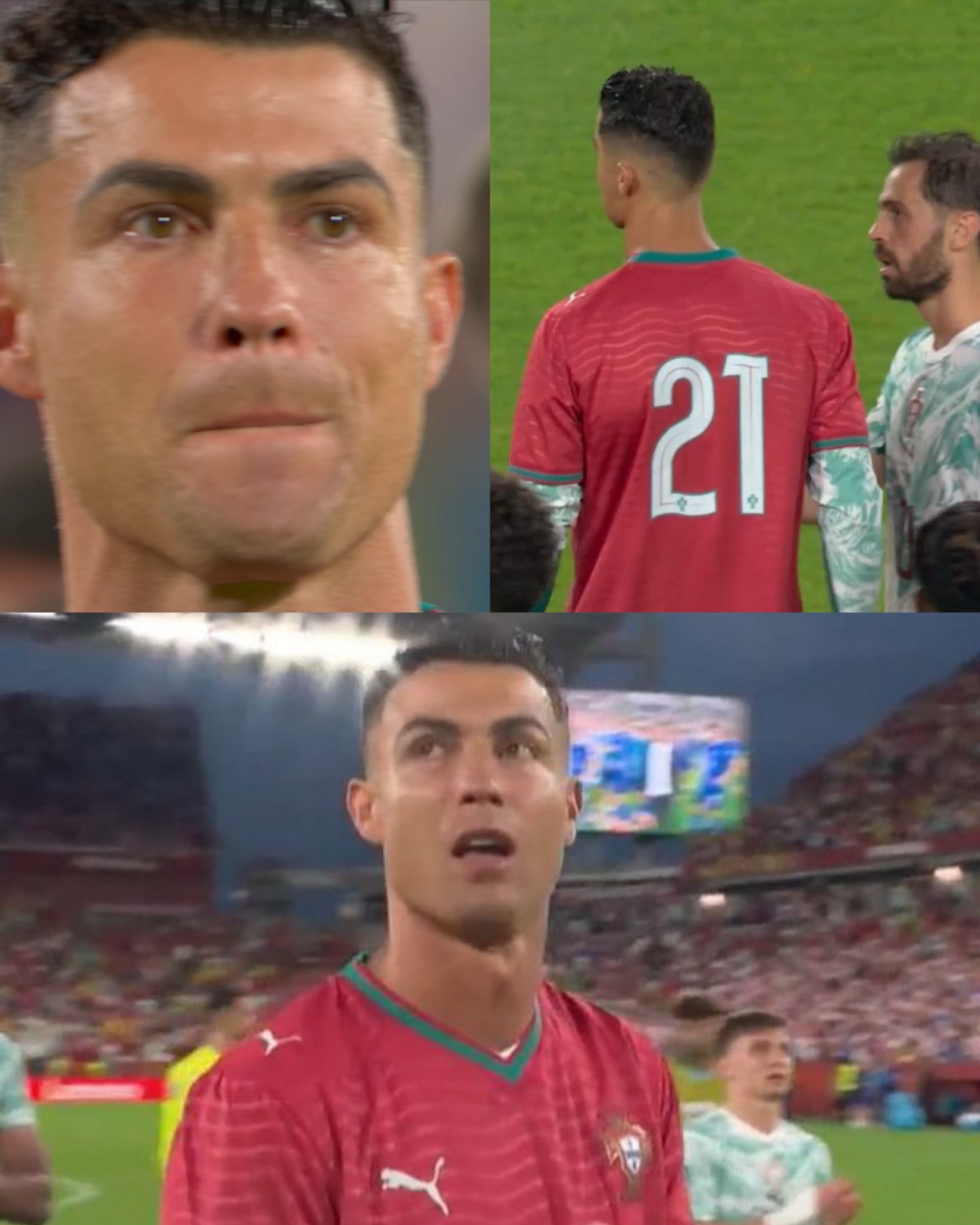 Cristiano Ronaldo cried after he wore Diogo Jota’s shirt after the game. 💔🇵🇹