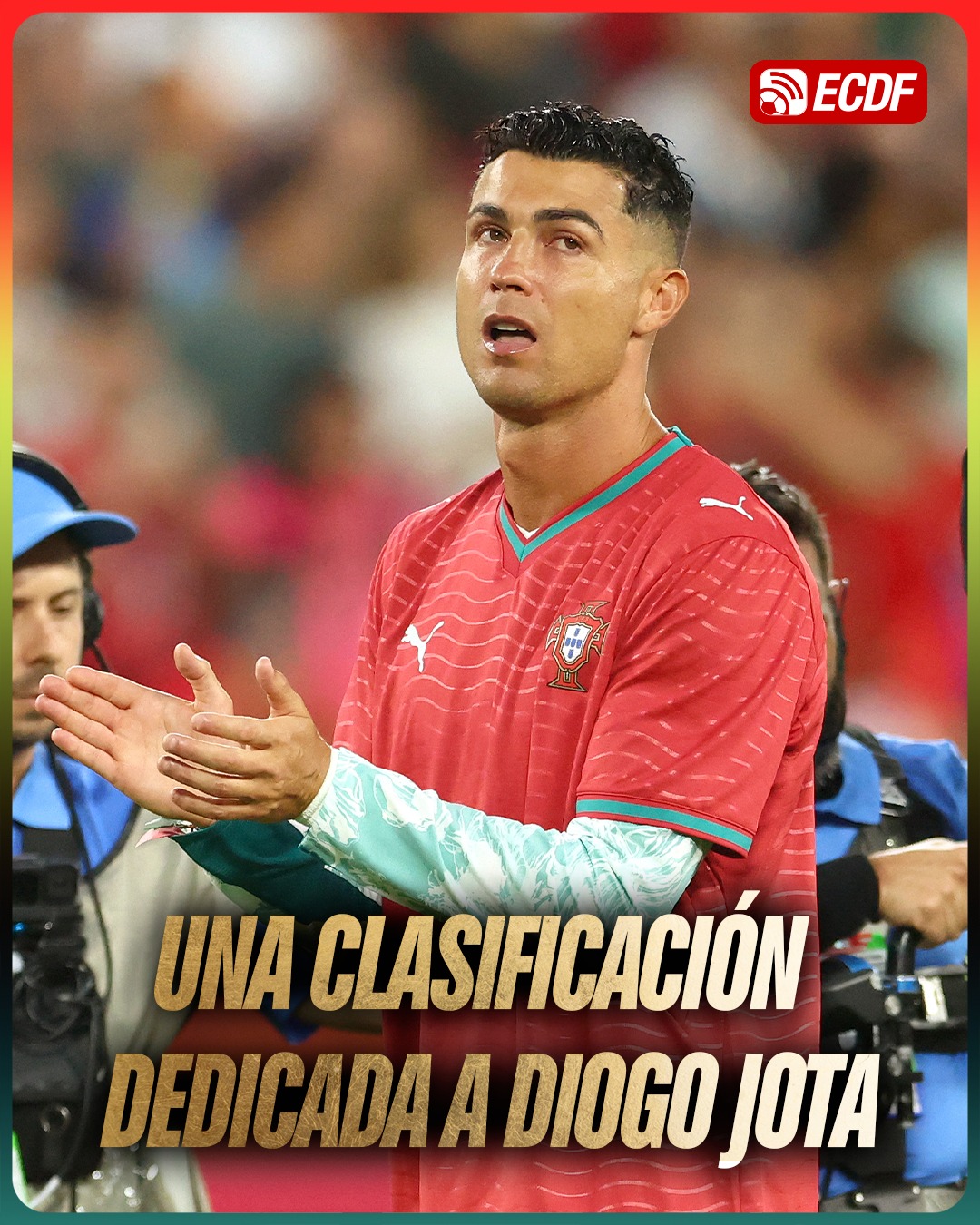 😭❤️ ¡CRISTIANO RONALDO NO PUDO CONTENER LAS LÁGRIMAS!

📌Tras clasificar a Portugal a los octavos de final del Mundial 2026, CR7 se emocionó al dedicar el triunfo a Diogo Jota.

📸: #AFP