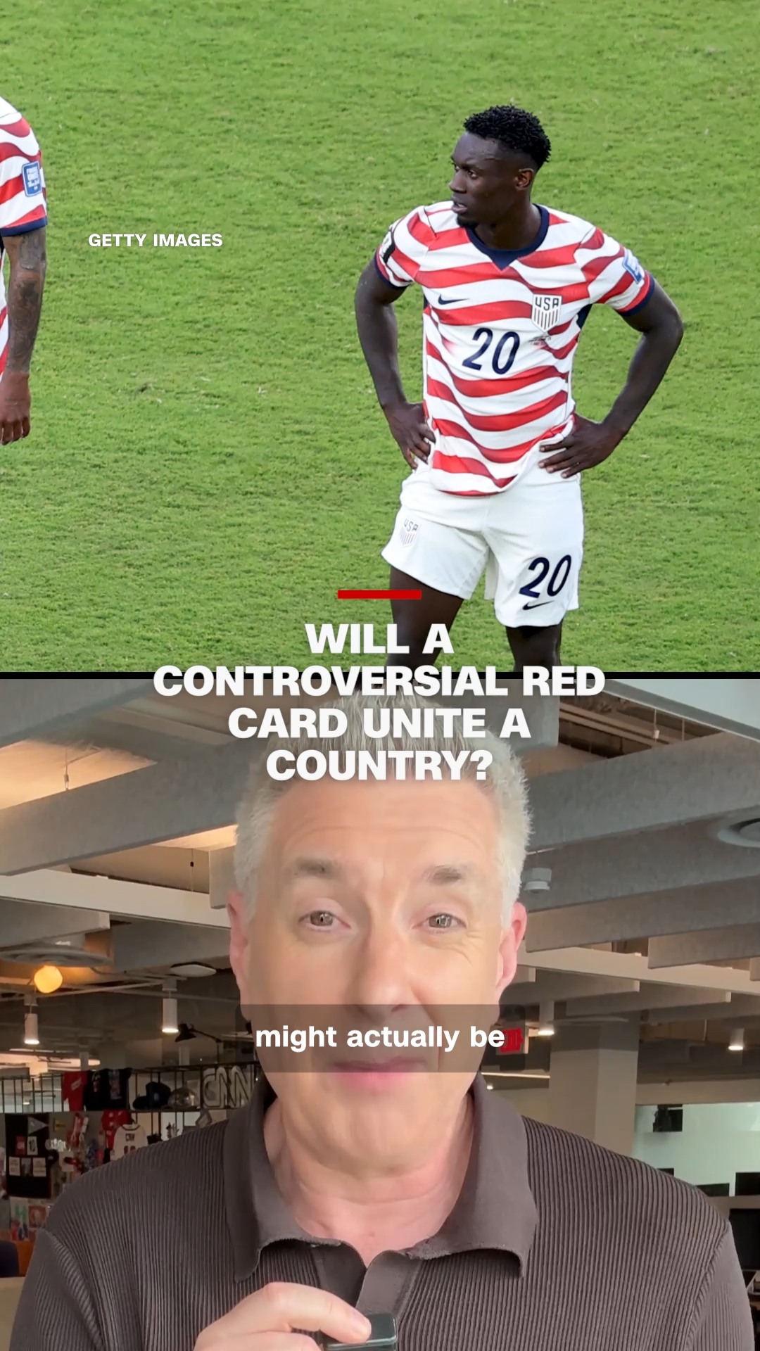 CNN's Don Riddell reports on how a controversial red card could inadvertently unify the US men's soccer team and the country.

Read more at the link in our bio.