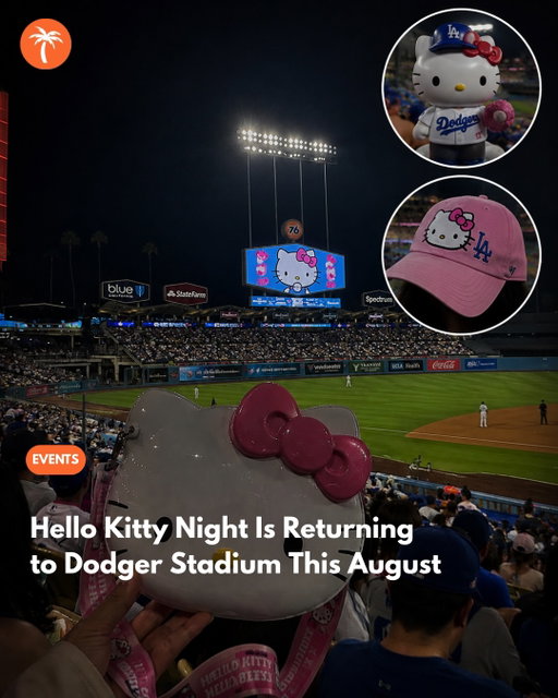 One of the Los Angeles Dodgers’ most popular theme nights is officially returning as Hello Kitty Night heads back to Dodger Stadium this summer.

The special event takes place on Wednesday, August 12, 2026, when the Dodgers host the Kansas City Royals. First pitch is scheduled for 7:10 PM at Dodger Stadium, located at 1000 Vin Scully Ave, Los Angeles, CA 90012. 

Hello Kitty Night has become one of the Dodgers’ most sought-after annual promotions, and due to its popularity, the team expanded it to two Hello Kitty Nights during the 2026 season. The April event featured an exclusive Hello Kitty hoodie and sold out quickly, while the exclusive giveaway for the August 12 event has not yet been announced. 

To receive the exclusive Hello Kitty promotional item, fans must purchase a special Hello Kitty Night ticket package through the Dodgers. A regular game ticket does not include the giveaway. Additional Hello Kitty appearances, themed merchandise, and photo opportunities are also expected throughout the evening. 

📍 Dodger Stadium
📍 1000 Vin Scully Ave, Los Angeles, CA 90012
📅 Wednesday, August 12, 2026
⚾ Los Angeles Dodgers vs. Kansas City Royals
🕖 First Pitch: 7:10 PM
🎀 Special Event Ticket Required for Exclusive Giveaway