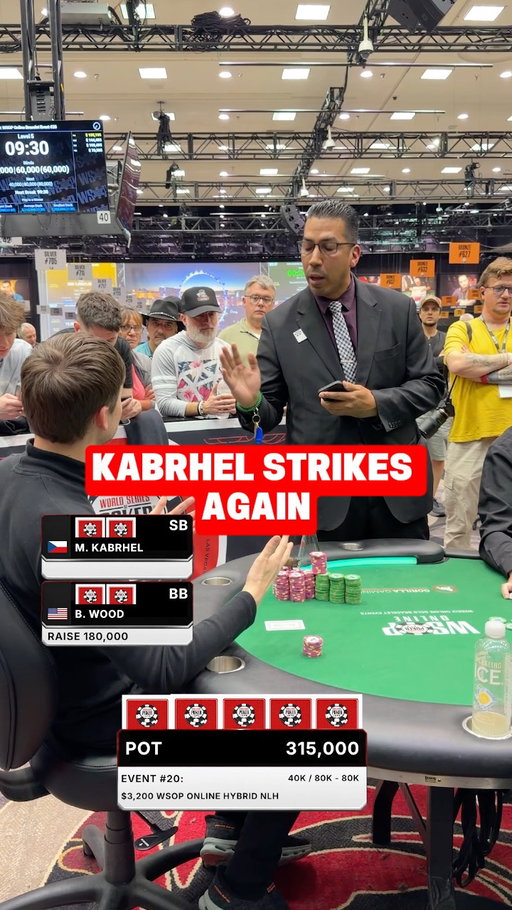 Martin Kabrhel's Biggest Hand of the Final Table

@martinkabrhel is just one elimination away from three handed play in the $3,200 Online Hybrid No-Limit Hold'em event. Watch the pivotal hand that shapes the rest of the final table.