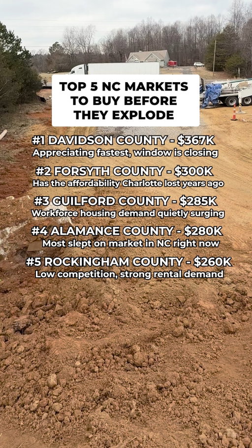 These NC markets are worth watching.

Davidson.
Forsyth.
Guilford.
Alamance.
Rockingham.

Not every opportunity is obvious at first.

Some markets grow quietly before everyone starts talking about them.

Local homes. Real impact.
Real Estate. Serve. Impact.