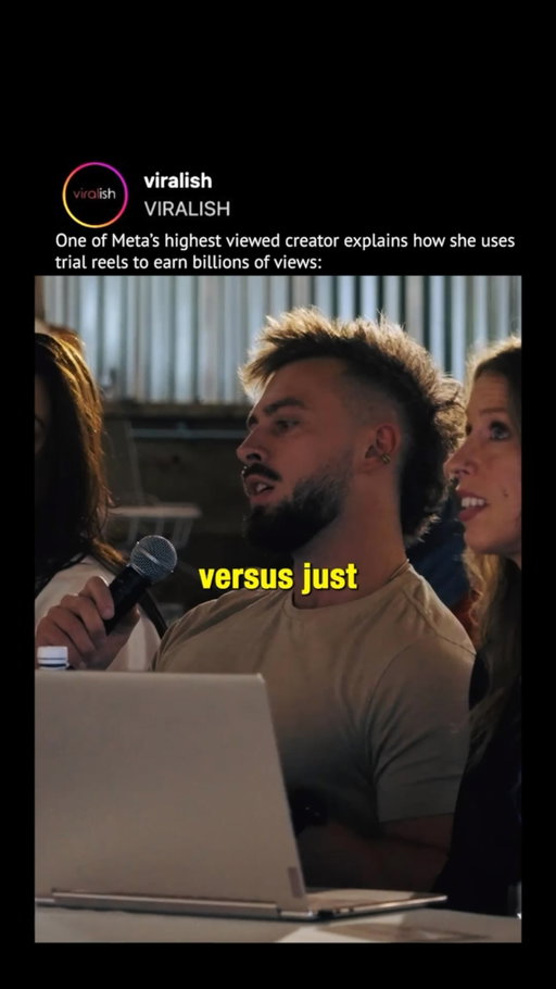 How we used trial reels to get a billion views a month 

I’m adley kinsman, one of metas most viral female creators 

If you liked this and want more value on how create content that gets your brand in-front of a global audience 

Follow me and comment STD for one of my favourite methods to creating viral hooks