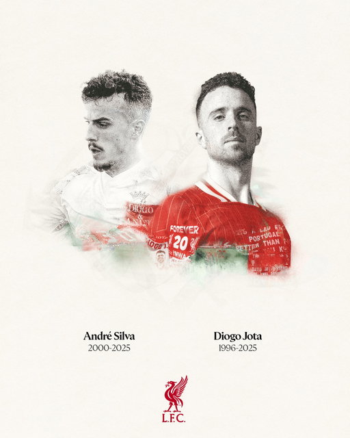 Today, as every day, we remember Diogo Jota and André Silva, who tragically passed away one year ago.

Through immeasurable loss and incalculable pain, the impact they made and the legacies they left behind - not only within the footballing world, but in the hearts and minds of so many around the world - has shone through over the last 12 months.

All of our love, support, thoughts and prayers continue to be with Diogo and André's families, friends and all those whose lives were touched by them.

Forever in our hearts, forever our number 20 ❤️