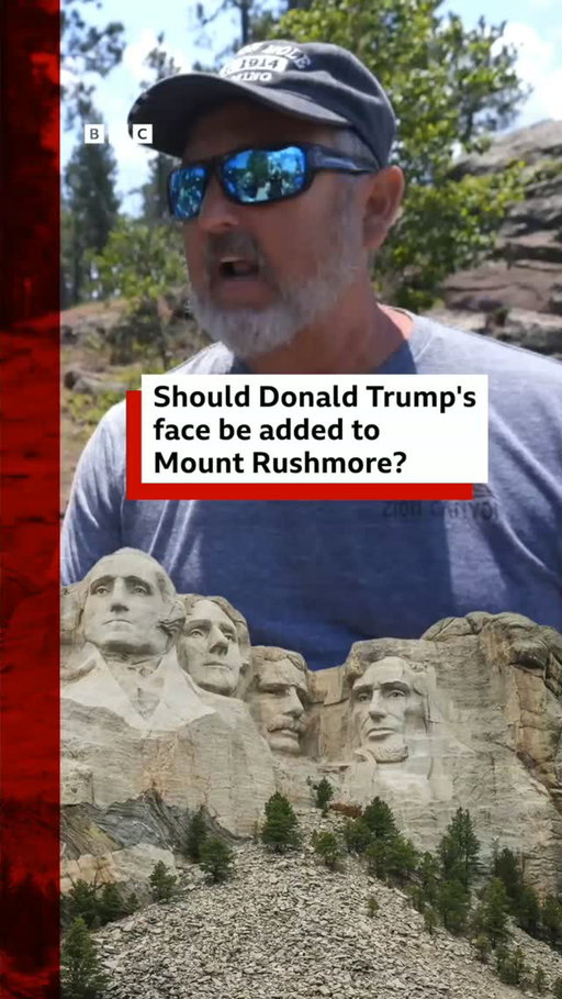 US President Donald Trump has expressed interest in having his face added to the Mount Rushmore monument alongside the existing carvings of former presidents George Washington, Thomas Jefferson, Theodore Roosevelt and Abraham Lincoln. 
 
The idea has sparked support and opposition, raising questions about whether that's possible. 
 
The president is visiting South Dakota ahead of the nation’s 250th anniversary. 
 
Tap the link in @BBCNews’s bio to learn more. 
 
#BBCNews