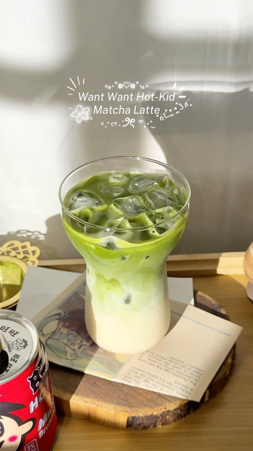 just tried this Want Want hot kid milk and it’s so good so why not try it with matcha ✨

#matchalatte #matchalovers #matcha #foryou #homecafe
Matcha Latte • aesthetic • matcha recipe • recipe • drink