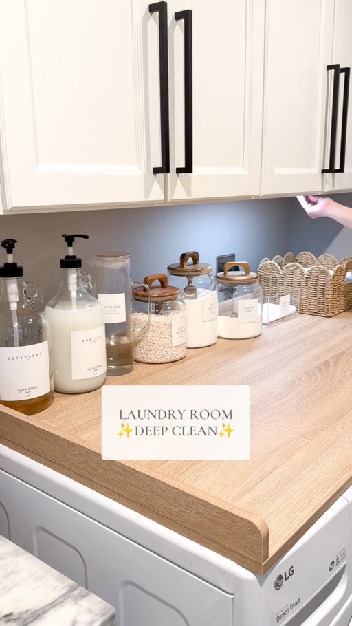 The laundry room is sparking now ✨ #laundry #laundryroom #laundryroomdeepclean #deepclean #laundrytips
