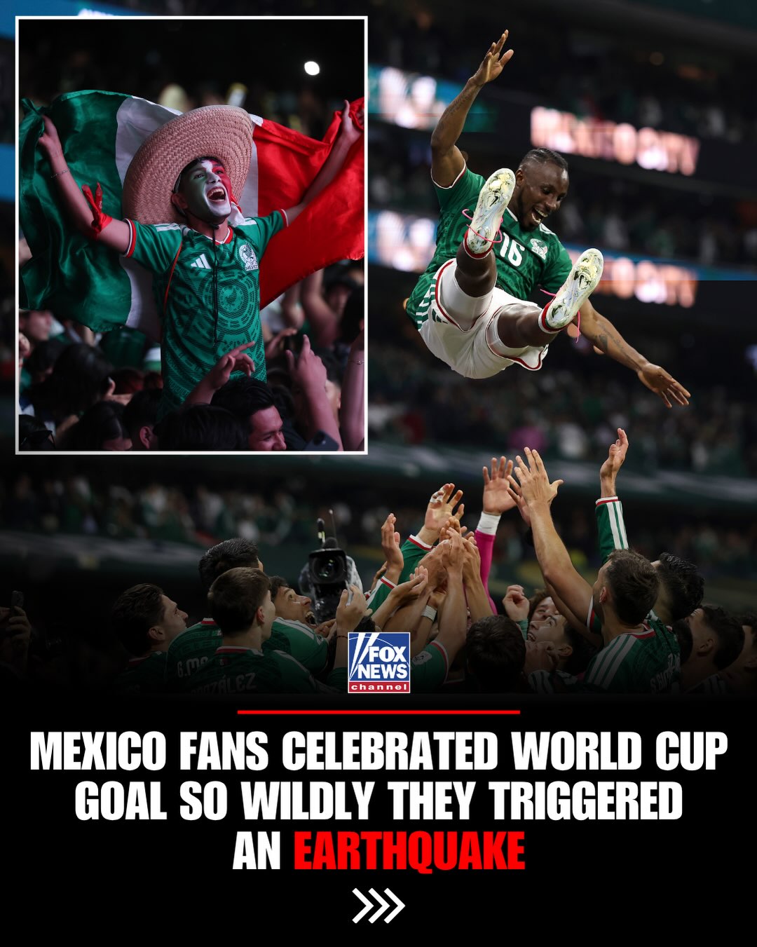 There are loud soccer crowds... and then there are Mexico soccer crowds.

Fans inside Mexico’s legendary Estadio Azteca in Mexico City erupted so loudly that they reportedly triggered an earthquake.

The ground movement caused by the celebration was strong enough to be picked up by seismic monitoring equipment as an “artificial seismic signal,” according to the New York Post.

The celebration came when Julián Quiñones buried the opening goal in the 22nd minute, sending tens of thousands of fans into a frenzy that literally shook the ground.

Raúl Jiménez added a second goal minutes later to seal the victory.