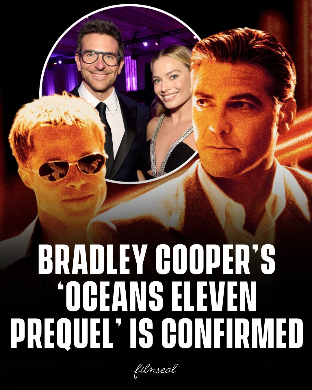 Bradley Cooper has been confirmed to write, direct, produce, and star in the Ocean’s Eleven prequel alongside Margot Robbie and more. 

🎰 Set in 1962 during the Monaco Grand Prix, the film follows Danny Ocean’s parents as they attempt a high-stakes heist before the legendary crew ever existed.

🎬 The prequel is currently set to hit cinemas in 2027.

Are you excited for another Ocean’s movie? 👀👇

#bradleycooper #margotrobbie #bradpitt #georgeclooney