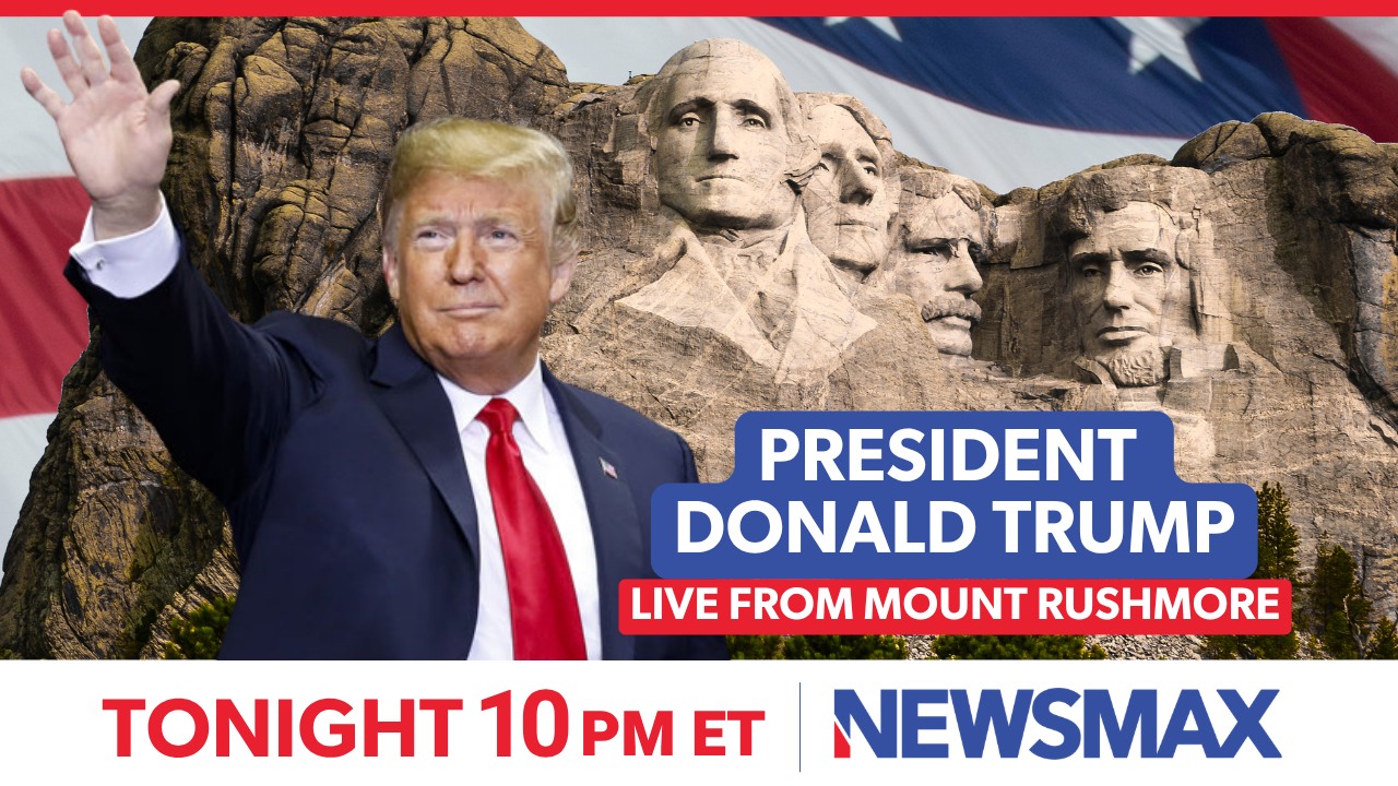 TONIGHT: Watch President Trump's address, spectacular fireworks at Mt. Rushmore Celebration in S. Dakota! LIVE coverage starts at 10 PM ET, only on NEWSMAX!