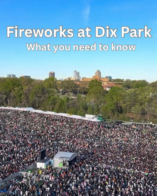 CELEBRATE • The fireworks are back at Dix!
🇺🇸
The official Raleigh fireworks celebration is Saturday night July 4 in the Big Field at Dix Park! 

🚌Free shuttles depart from Moore Square starting at 5:30
🚪Gates open at 6:00
 🎆Fireworks start at 9:15

🍔There will be food trucks, a DJ, live entertainment, crafts, inflatables, covered picnic areas, refillable water stations, and more. 

🧺Bring a picnic and blanket - but no alcohol.

🪑Folding chairs in a bag are allowed. The bag will be screened. 

🅿️There’s also limited parking at Centennial campus on a first come first serve basis - a short walk from the park. 

👉There is a link in my bio with more details - including addresses and ADA parking information.

Are you going to watch the fireworks at Dix Park? Or somewhere else? Let me know in the comments. SHARE this with your friends and follow @experience_raleigh for more! 
🇺🇸