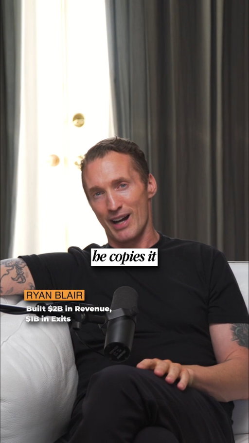 Copy the best practices of the best people.

Ryan Blair's framework: Shaq does it. Jeff Bezos built his investment strategy around it. And Ryan quadrupled his worth by adopting Bezos' criteria.

The smartest move isn't originality.

It's knowing who to learn from.